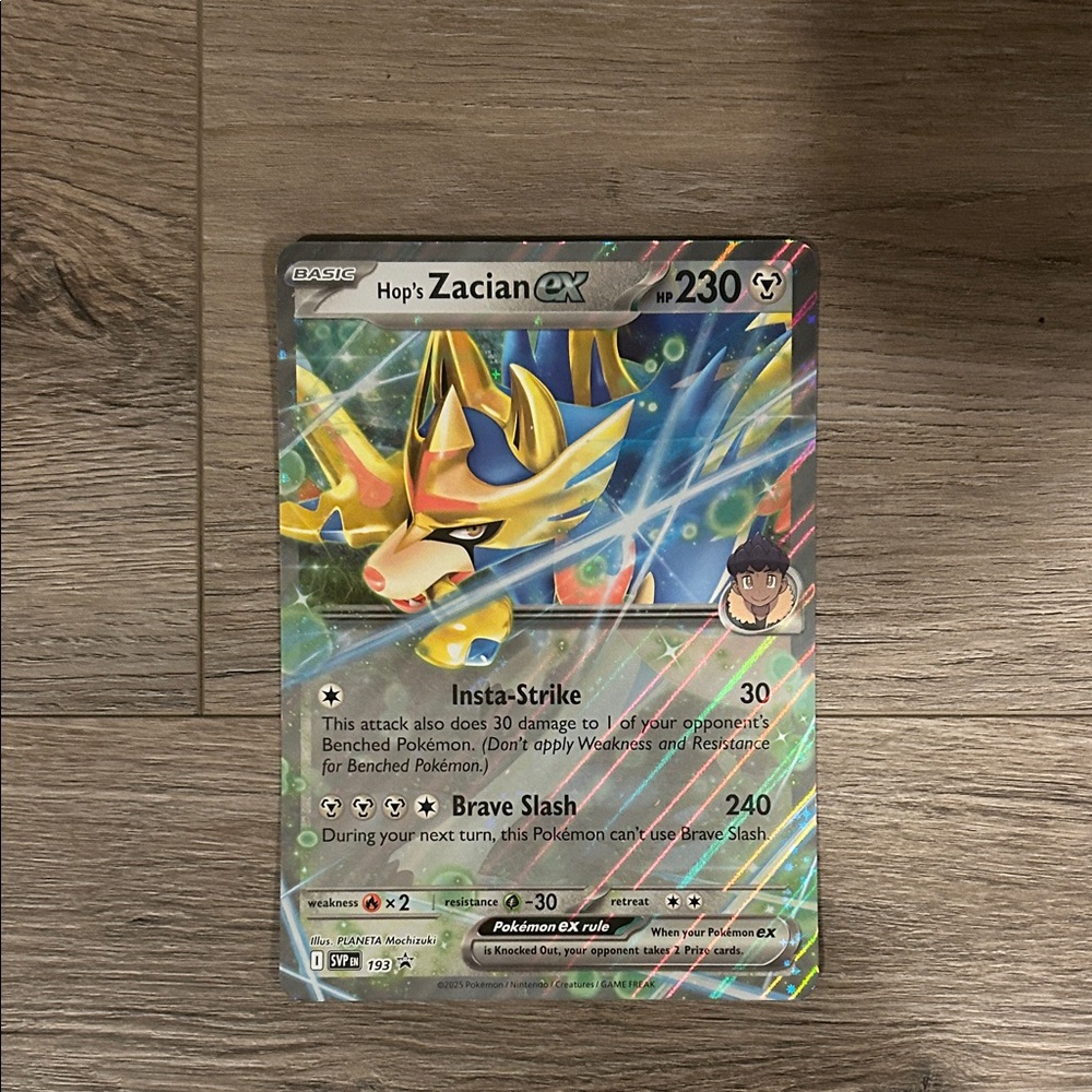 Pokemon Hop’s Zacian EX Jumbo‎ Black Star Promo Card #193 M/NM